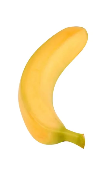 Жовтий банан ізольований на білому — стокове фото