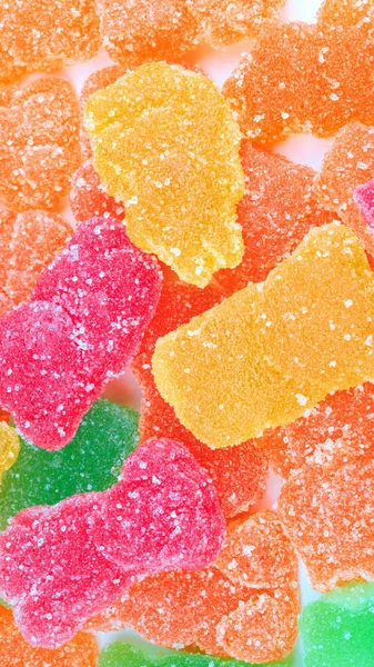 Multicolor frukt gelé på torr dag — Stockfoto