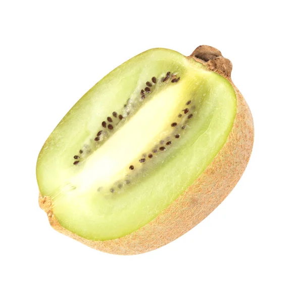 Rohe Kiwi isoliert auf weiß — Stockfoto