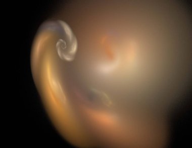 Siyah Renk Üzerine Bir Dijital Fraktal Resmi