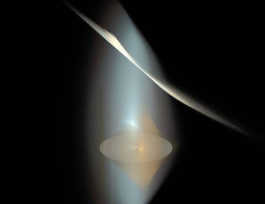 Siyah Renk Üzerine Bir Dijital Fraktal Resmi