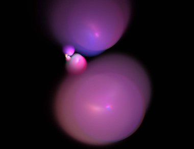 Siyah Renk Üzerine Bir Dijital Fraktal Resmi