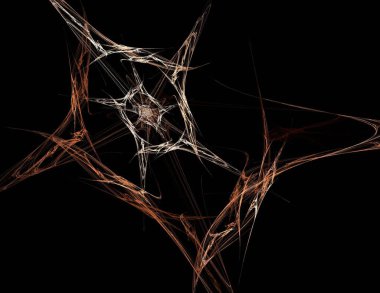 Siyah Renk Üzerine Bir Dijital Fraktal Resmi