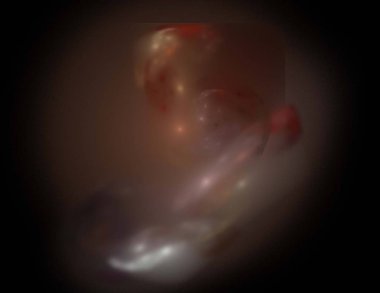 Siyah Renk Üzerine Bir Dijital Fraktal Resmi