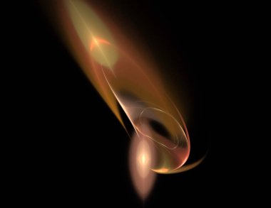 Siyah Renk Üzerine Bir Dijital Fraktal Resmi