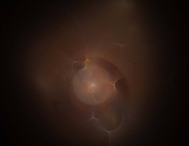 Siyah Renk Üzerine Bir Dijital Fraktal Resmi