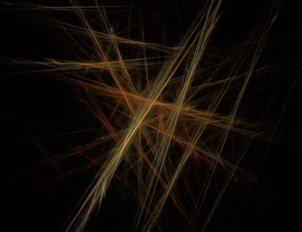 Image of one Digital Fractal on Black Color — Stock Photo, Image