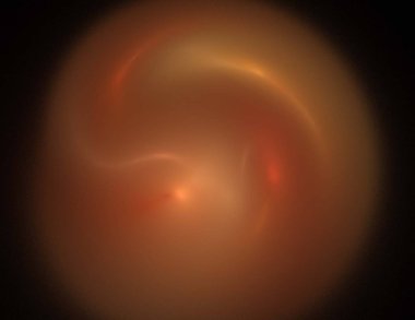 Siyah Renk Üzerine Bir Dijital Fraktal Resmi