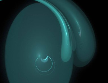 Siyah Renk Üzerine Bir Dijital Fraktal Resmi