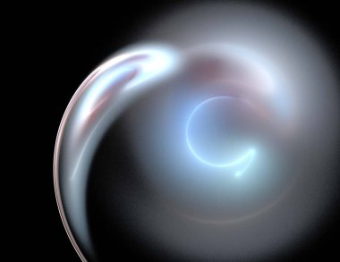 Siyah Renk Üzerine Bir Dijital Fraktal Resmi