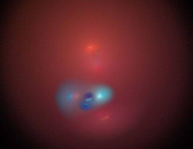 Siyah Renk Üzerine Bir Dijital Fraktal Resmi