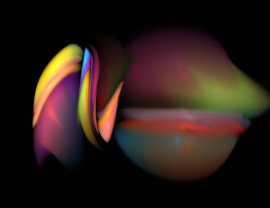 Siyah Renk Üzerine Bir Dijital Fraktal Resmi