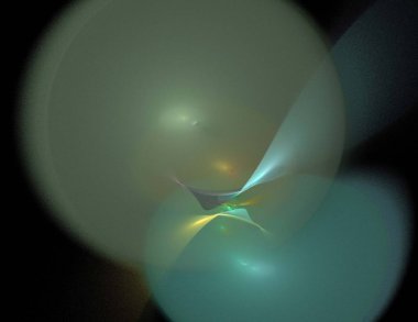 Siyah Renk Üzerine Bir Dijital Fraktal Resmi