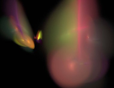 Siyah Renk Üzerine Bir Dijital Fraktal Resmi