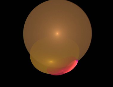 Siyah Renk Üzerine Bir Dijital Fraktal Resmi