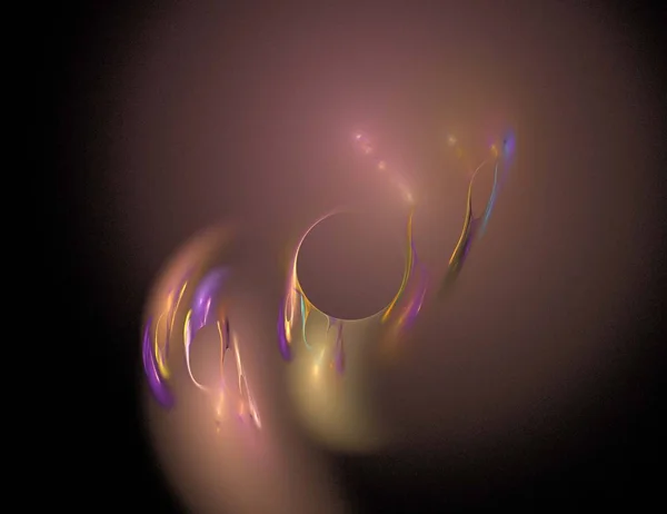 Gambar dari satu fraktal digital pada warna hitam — Stok Foto