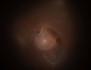 Siyah Renk Üzerine Bir Dijital Fraktal Resmi