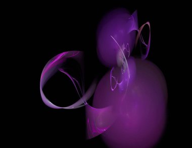 Siyah Renk Üzerine Bir Dijital Fraktal Resmi