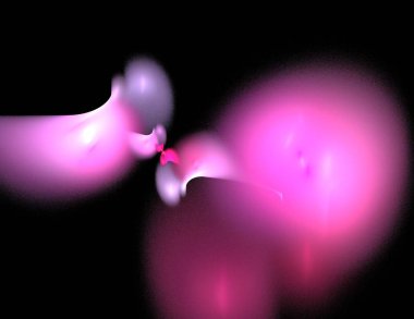 Siyah Renk Üzerine Bir Dijital Fraktal Resmi