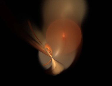 Siyah Renk Üzerine Bir Dijital Fraktal Resmi