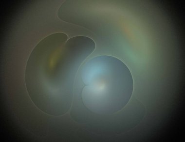 Siyah Renk Üzerine Bir Dijital Fraktal Resmi