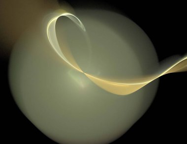 Siyah Renk Üzerine Bir Dijital Fraktal Resmi