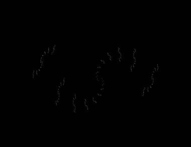 Siyah Renk Üzerine Bir Dijital Fraktal Resmi