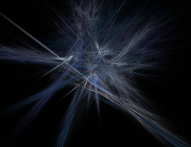 Siyah Renk Üzerine Bir Dijital Fraktal Resmi