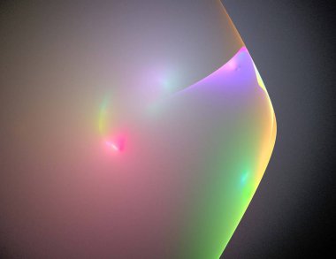 Siyah Renk Üzerine Bir Dijital Fraktal Resmi