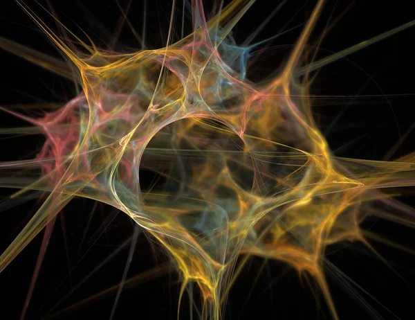 Imagen de un fractal digital en color negro — Foto de Stock