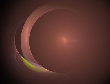 Siyah Renk Üzerine Bir Dijital Fraktal Resmi