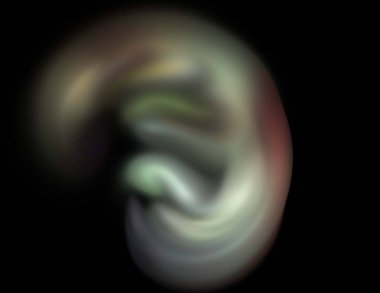 Siyah Renk Üzerine Bir Dijital Fraktal Resmi