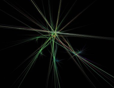 Siyah Renk Üzerine Bir Dijital Fraktal Resmi