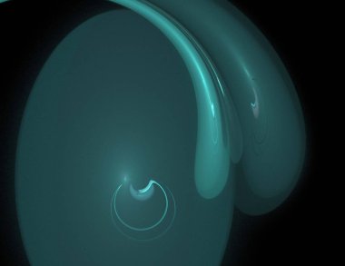 Siyah Renk Üzerine Bir Dijital Fraktal Resmi