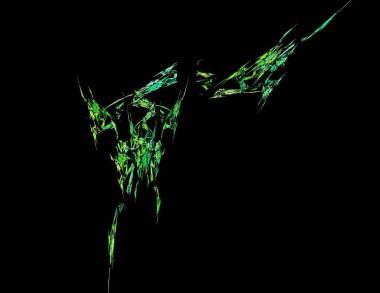 Siyah Renk Üzerine Bir Dijital Fraktal Resmi