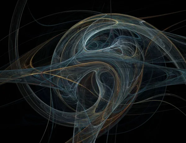 Siyah Renk Üzerine Bir Dijital Fraktal Resmi