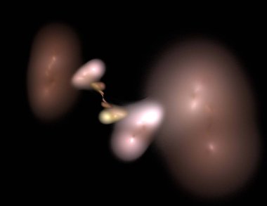 Siyah Renk Üzerine Bir Dijital Fraktal Resmi