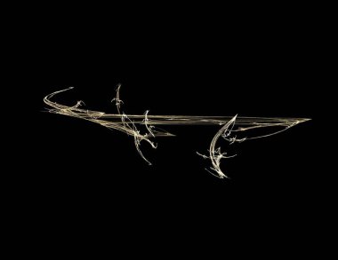 Siyah Renk Üzerine Bir Dijital Fraktal Resmi