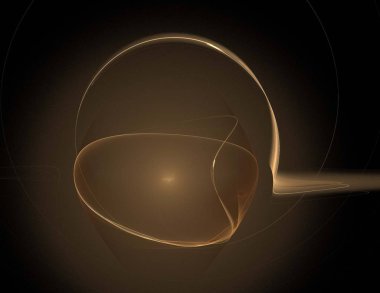 Siyah Renk Üzerine Bir Dijital Fraktal Resmi