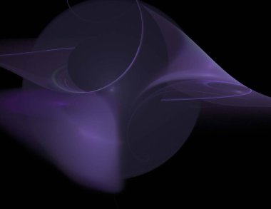 Siyah Renk Üzerine Bir Dijital Fraktal Resmi