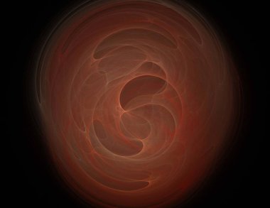 Siyah Renk Üzerine Bir Dijital Fraktal Resmi