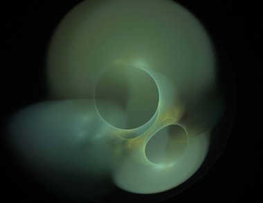 Siyah Renk Üzerine Bir Dijital Fraktal Resmi