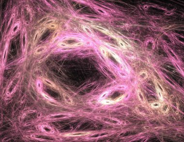 Siyah Renk Üzerine Bir Dijital Fraktal Resmi