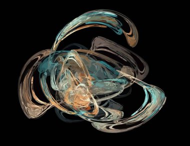 Dijital fraktal ile çok renkli bir çizimi