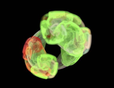 Dijital fraktal ile çok renkli bir çizimi