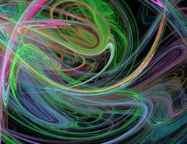 Um Ilustração de fractal digital com multicolor —  Vetores de Stock
