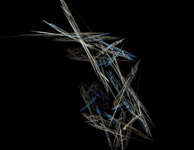 Siyah Renk Üzerine Bir Dijital Fraktal Resmi