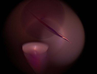 Siyah Renk Üzerine Bir Dijital Fraktal Resmi