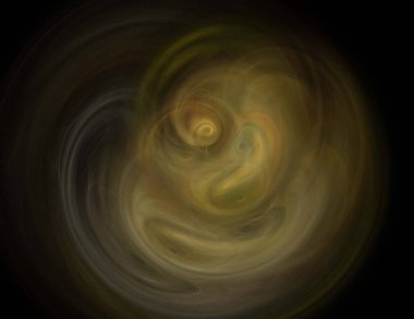 Siyah Renk Üzerine Bir Dijital Fraktal Resmi