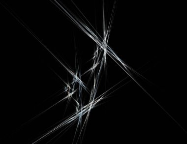 Siyah Renk Üzerine Bir Dijital Fraktal Resmi